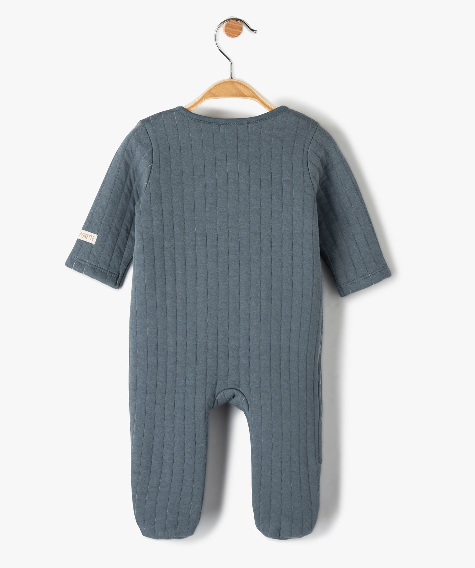 Pyjama bébé matelassé à fermeture zippée - LuluCastagnette bleu | GEMO