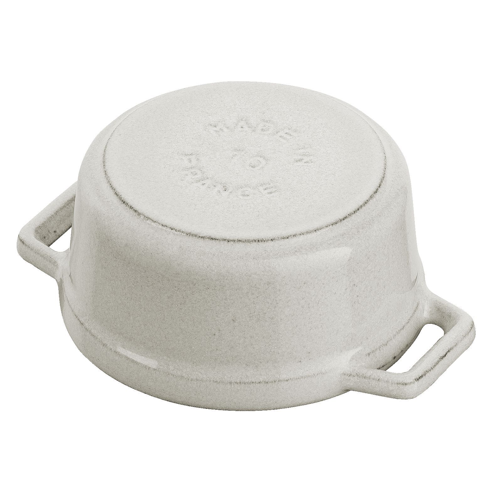 Mini Cocotte 10 cm, rund, Weisser Trüffel, Gusseisen