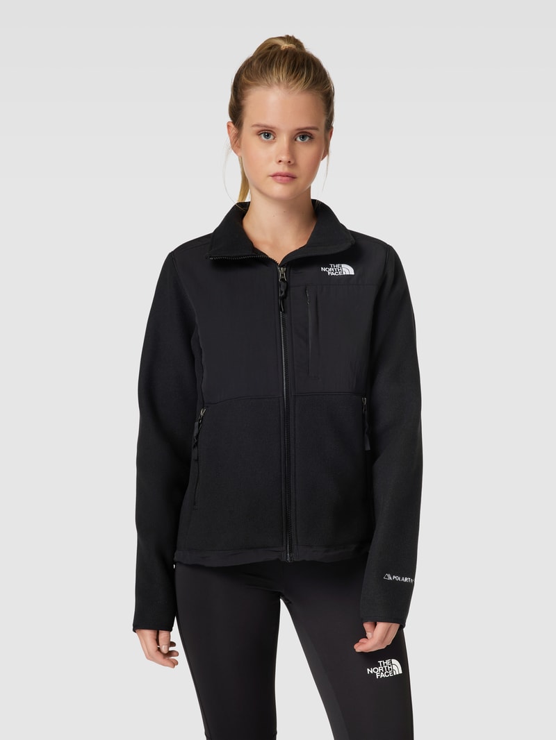 Fleecejacke mit Logo-Stitching Modell 'DENALI' in schwarz