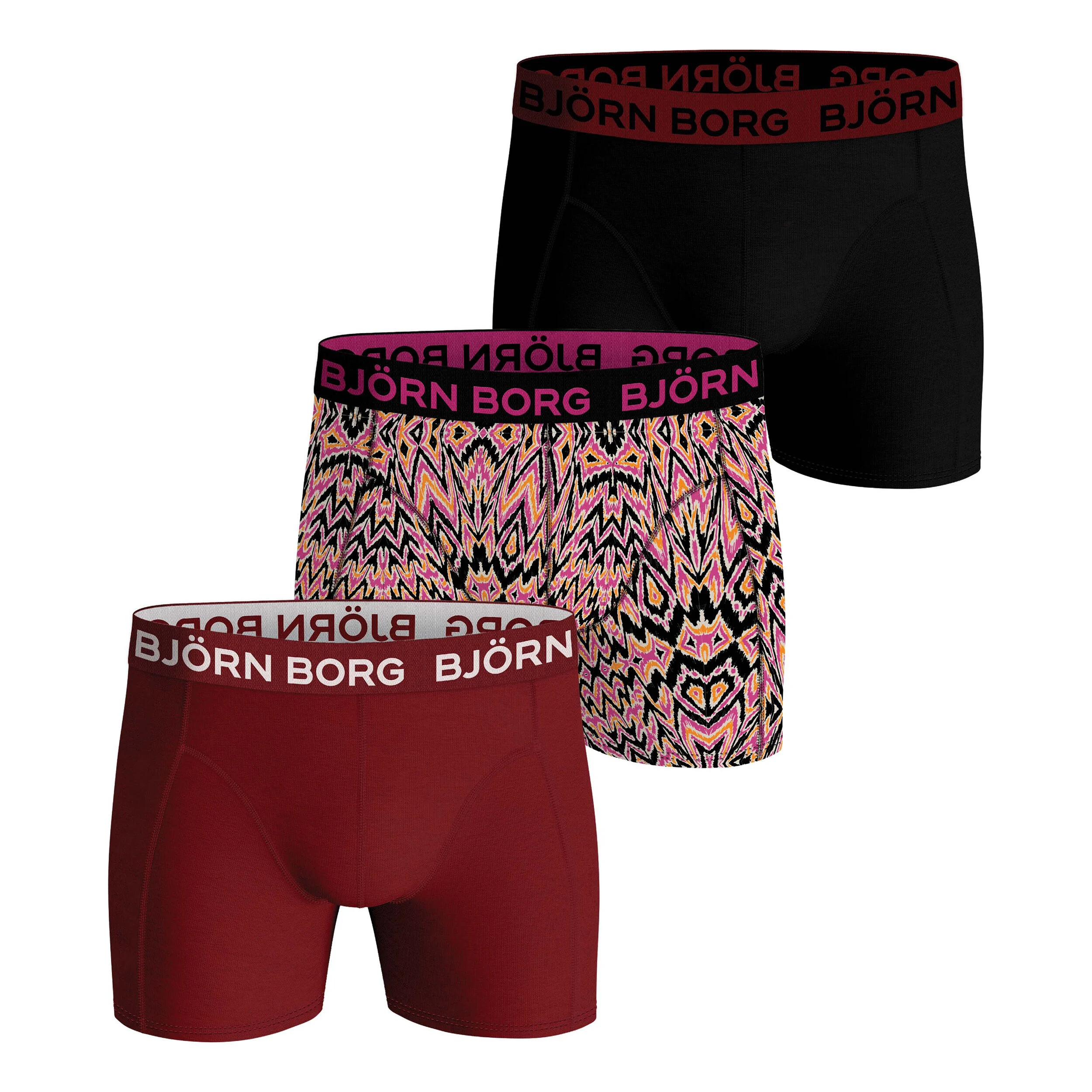 Cotton Stretch Boxer Short 3er Pack Herren - Mehrfarbig