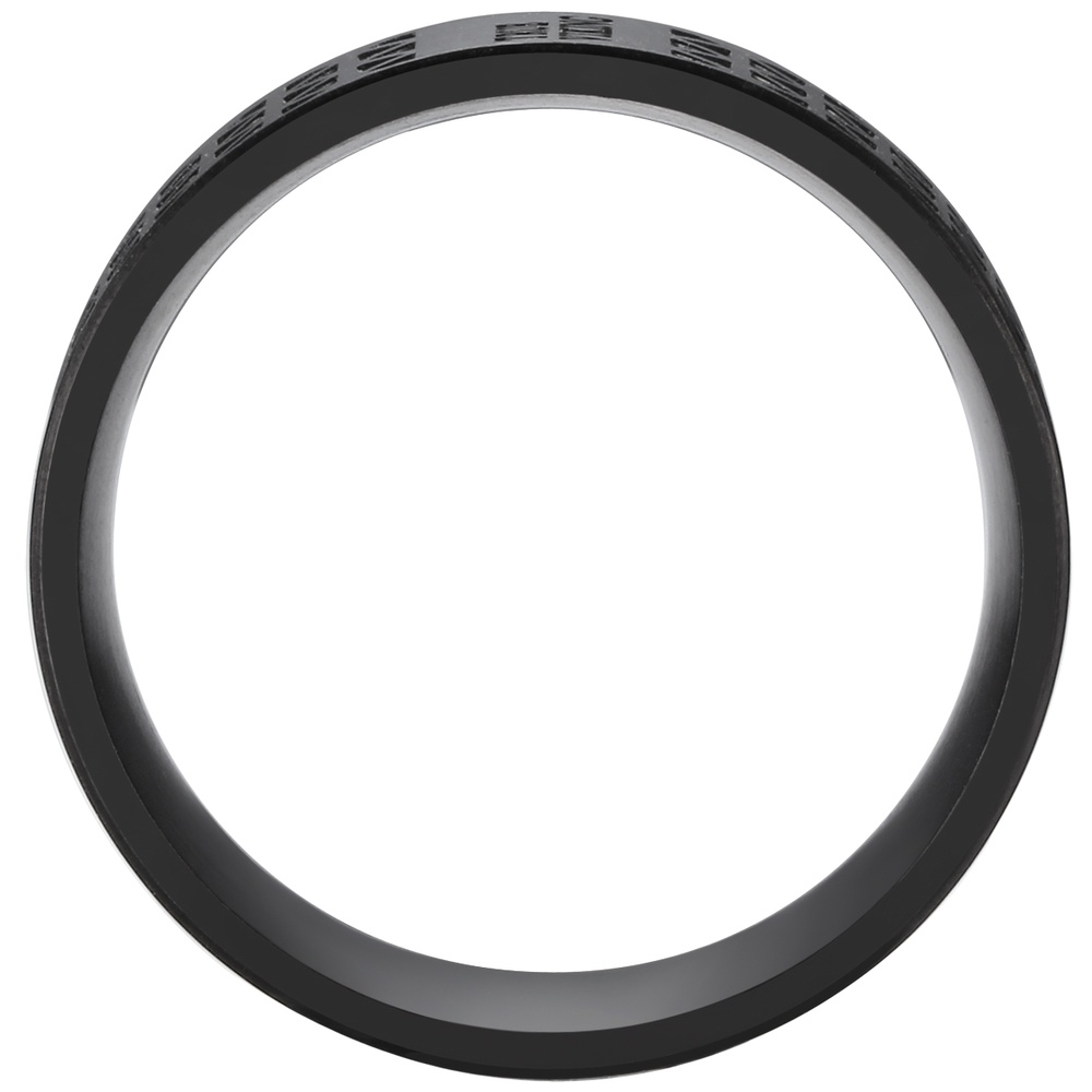 True Rebels Bague en acier inoxydé Acier inoxydable en Noir Bague