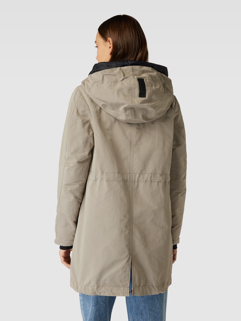Jacke mit Kapuze in beige