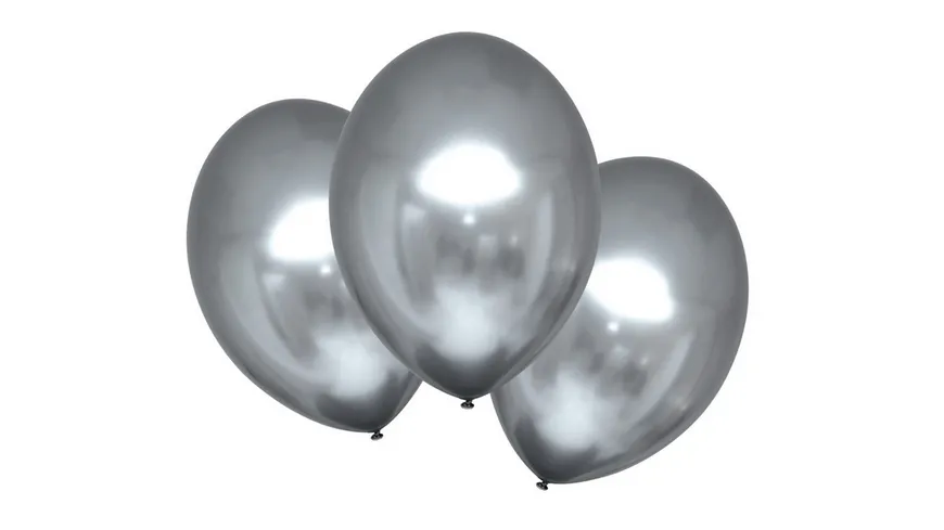 Amscan -  6 Latex Balloons Satin Luxe Platinum 27.5cm