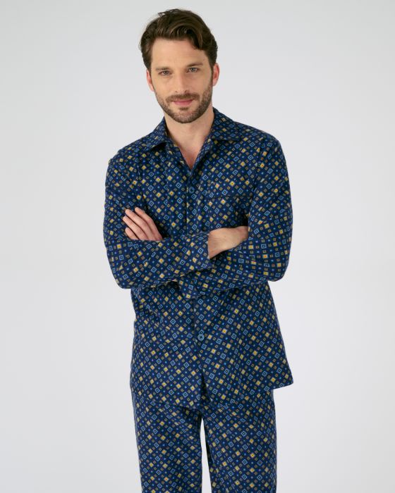 Pyjaveste en flanelle pur coton, manches longues