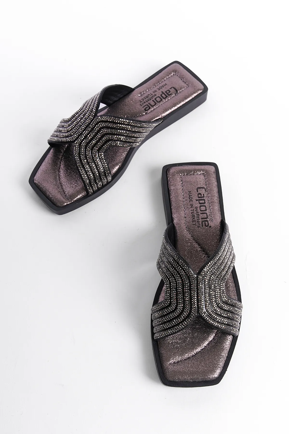 Capone Outfitters  Pantolette - Goldfarben - Flacher Absatz