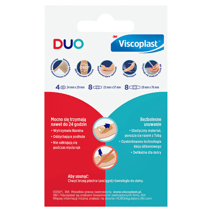 Viscoplast Duo, conjunto de pensos adesivos, 3 tamanhos