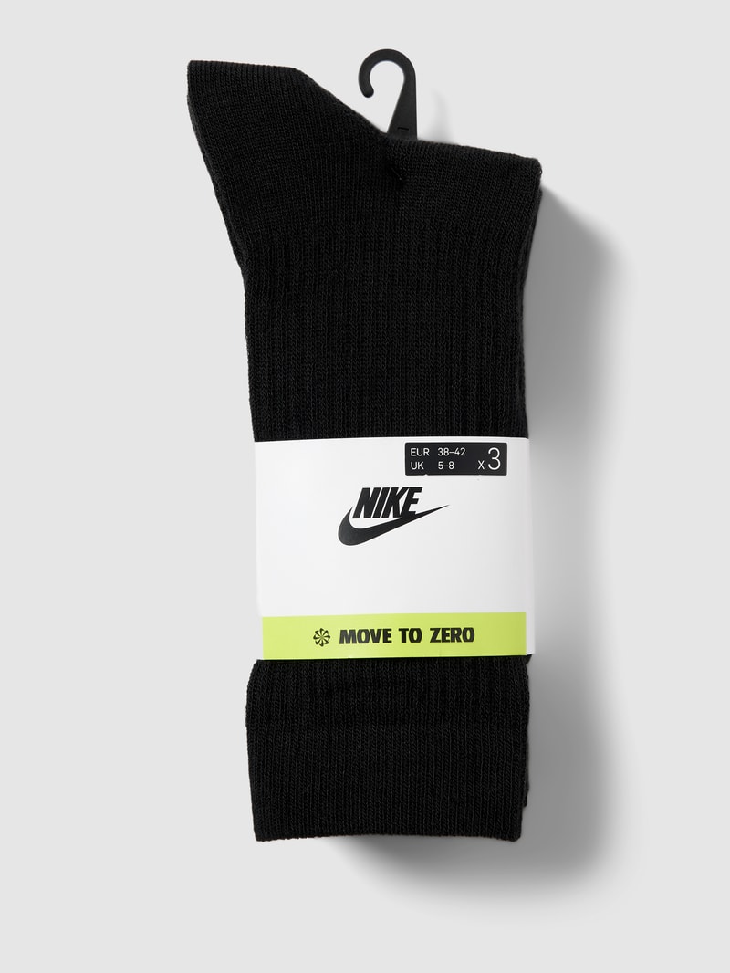 Socken mit Label-Details im 3er-Pack Modell 'Everyday' in schwarz