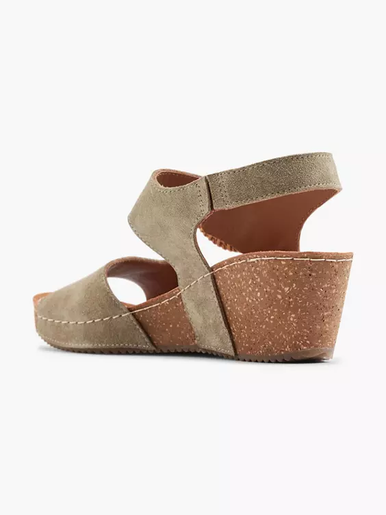 5th Avenue Leder Keilsandalette