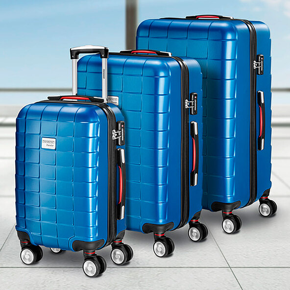 Hartschalenkoffer-Set Exopack, 3-tlg., blau