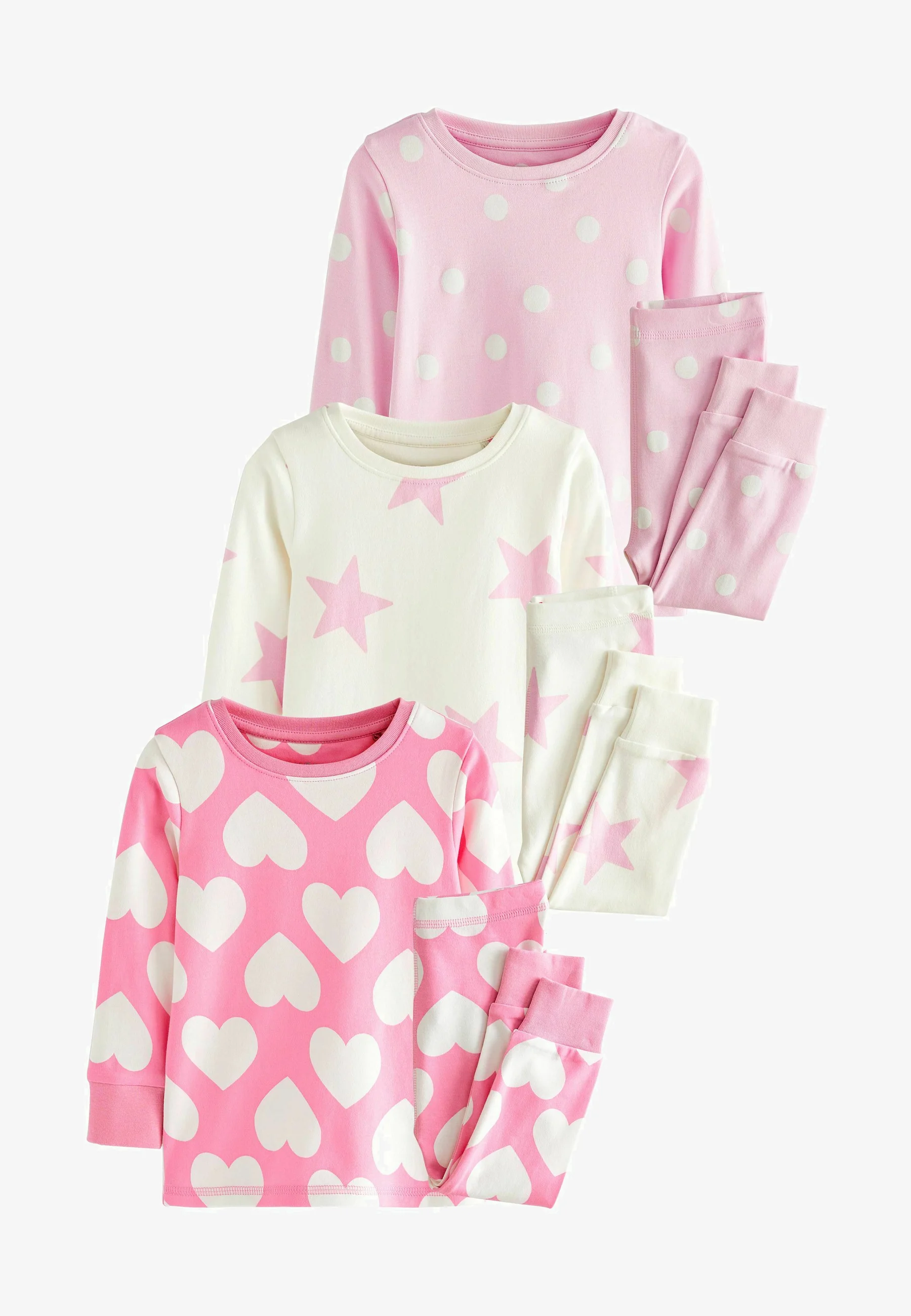 Siguiente PIJAMAS DE CORAZONES, LUNARES Y ESTRELLAS PACK DE 3 - Pijamas