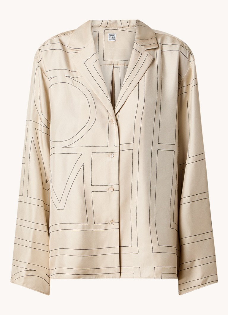 TOTEME Silk blouse with graphic print
