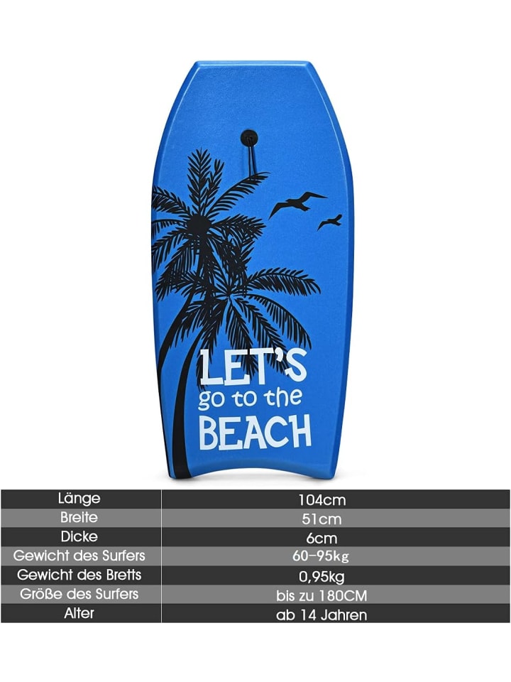COSTWAY Schwimmbrett 104x51x6cm in Blau günstig kaufen onesize
