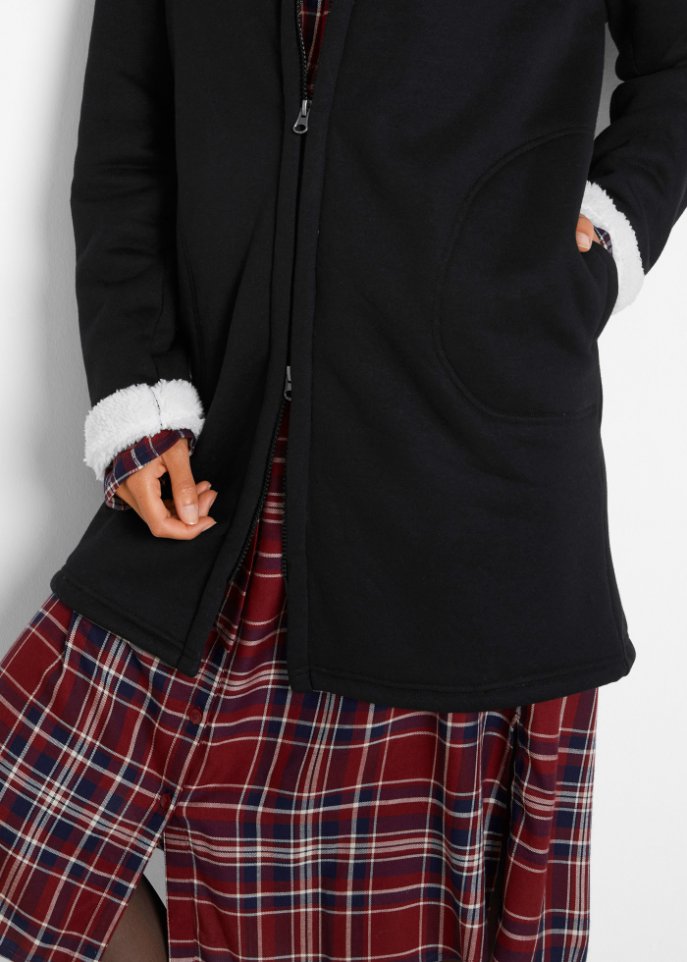 Sweatjacke mit Teddyfell