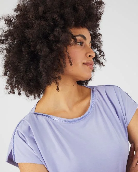Tee-shirt col bateau uni et imprimé Climatyl