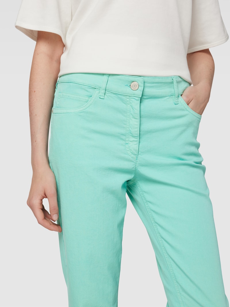 Straight Fit Jeans im 5-Pocket-Design Modell 'CORA' in mint