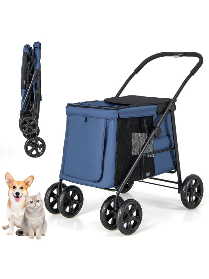 COSTWAY Hundebuggy klappbar in Blau günstig kaufen onesize