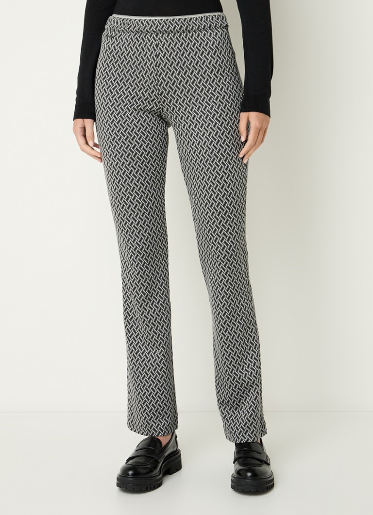 BRAX  Malou high waist slim fit pantalon met grafische print