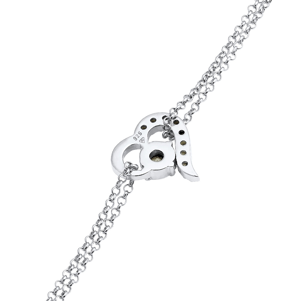 Elli Elli by Julie & Grace Bracelet Coeur Amour avec des Cristaux Bracelet Femme - (92 Bracelet
