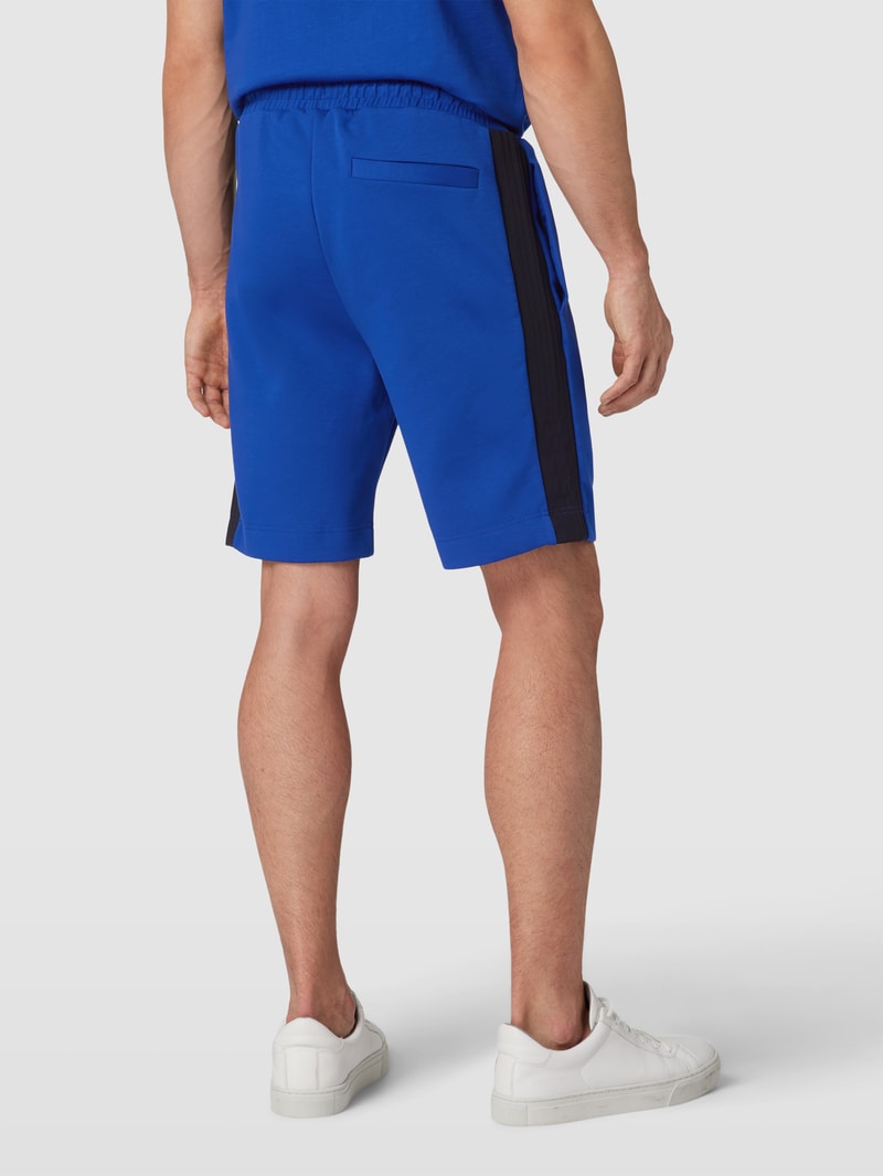 Sweatshorts mit Galonstreifen Modell 'Headlo' in royalblau