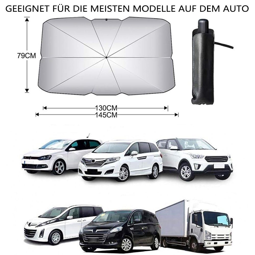 Einemgeld Autosonnenschutz Sonnenschutz Auto frontscheibe, faltbar, Sonnenschirm, wärmeisolierend