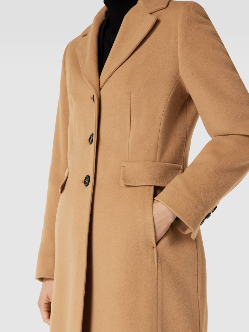 Mantel mit Reverskragen in camel