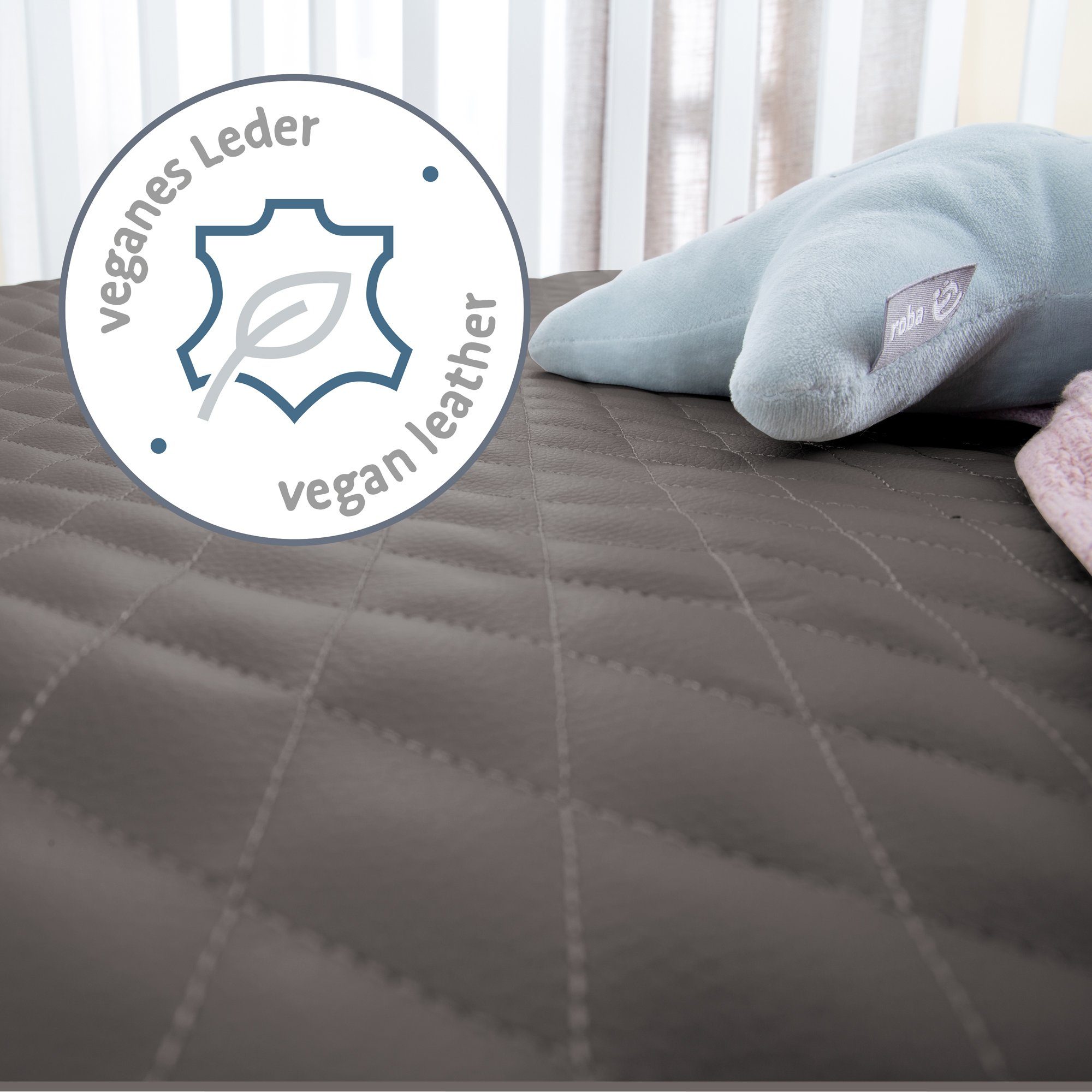 roba® Laufgitter Luxe 6-eckig, Laufstall, inkl. Schutzeinlage & Rollen, höhenverstellbar