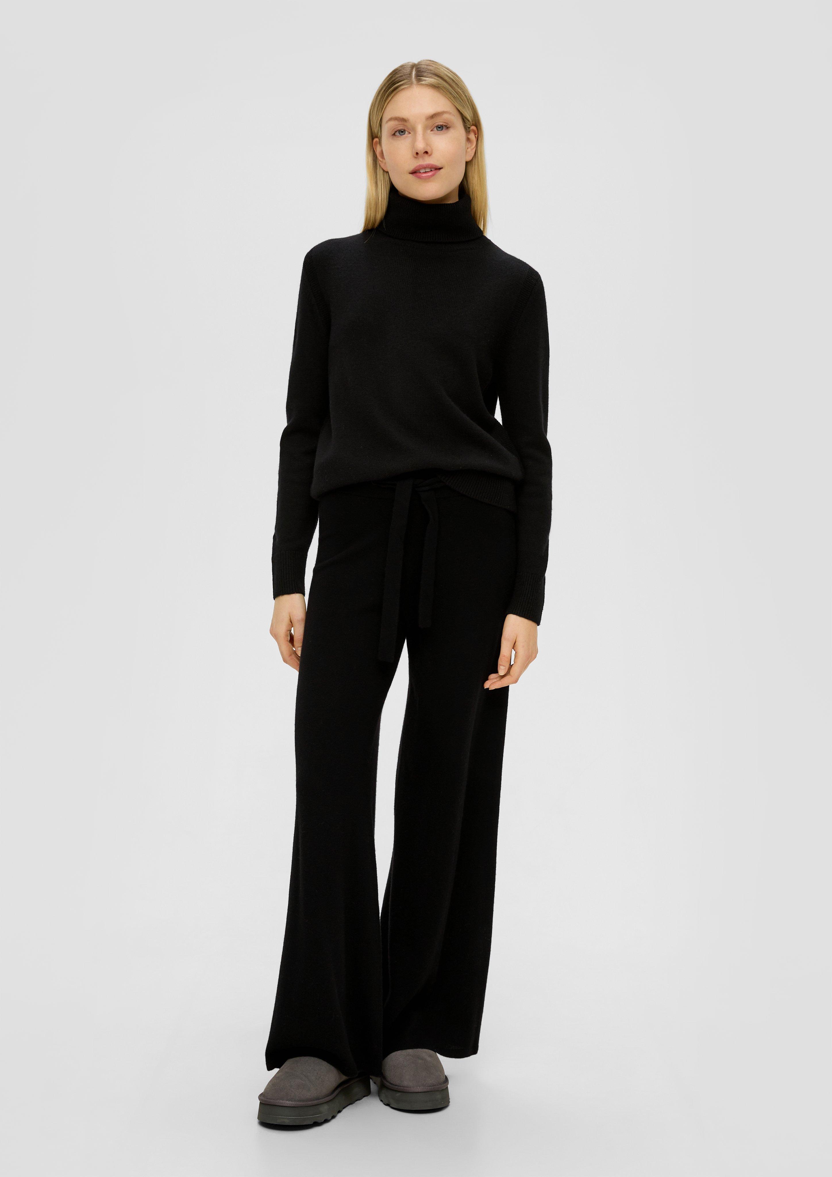 Wide Leg-Hose aus Merino-Kaschmir-Mix  2138045-9999