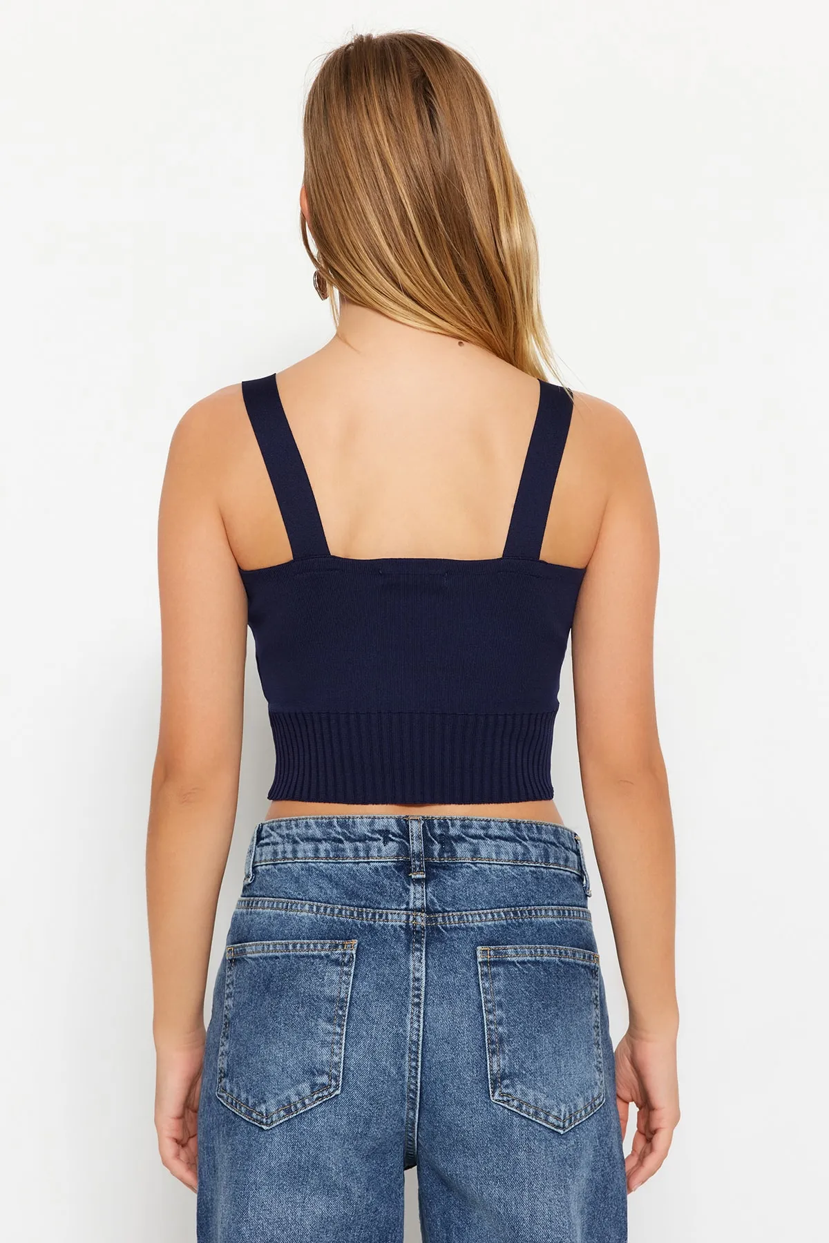 Trendyol Collection  Marineblaue Strickbluse