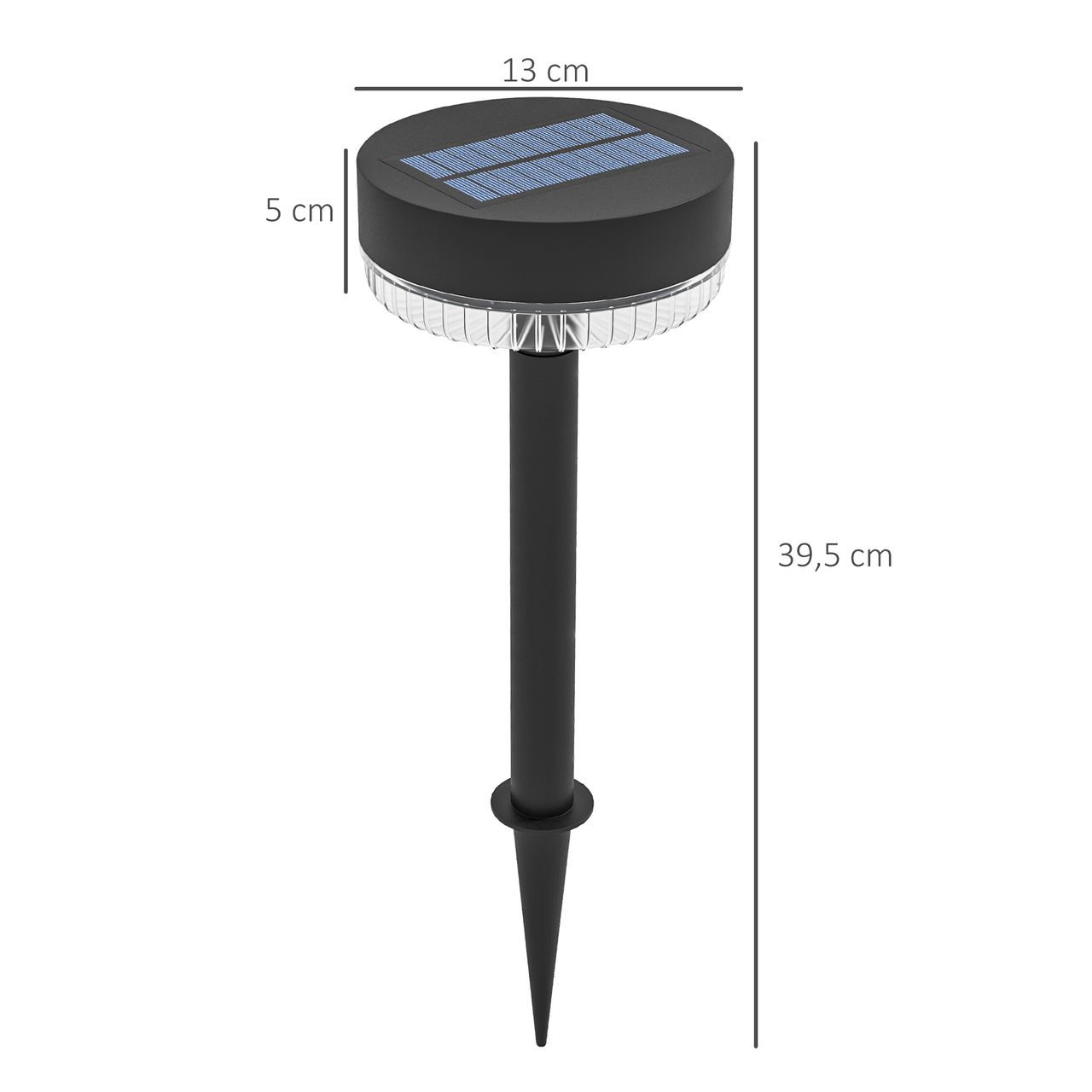 Outsunny Solarlampe 3 Stück Solarleuchte Solar Gartenleuchte mit Warmweiß Lichte