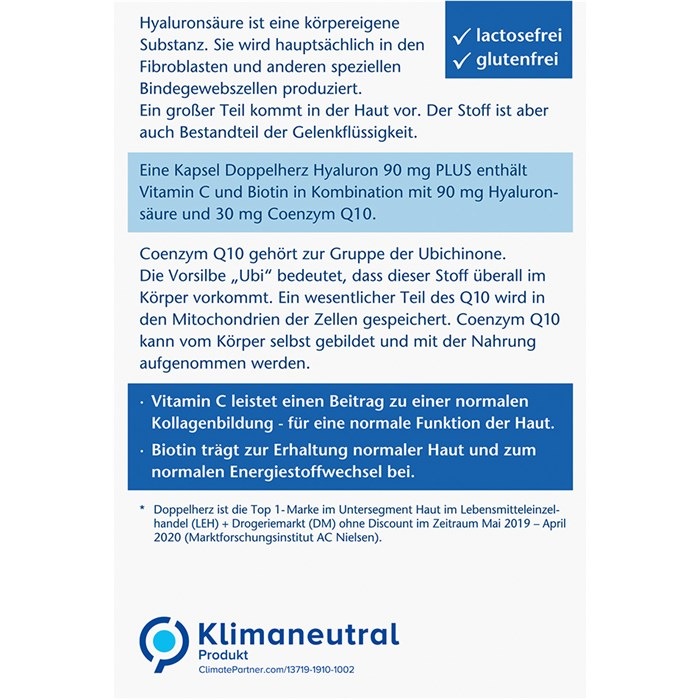 Hyaluron 90 mg Plus mit Biotin + Q10