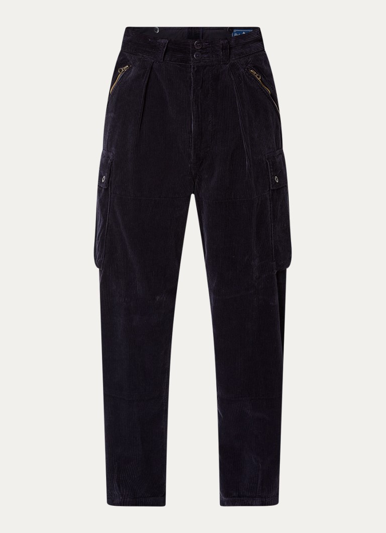 Ralph Lauren Tapered fit corduroy trousers with zip pockets
