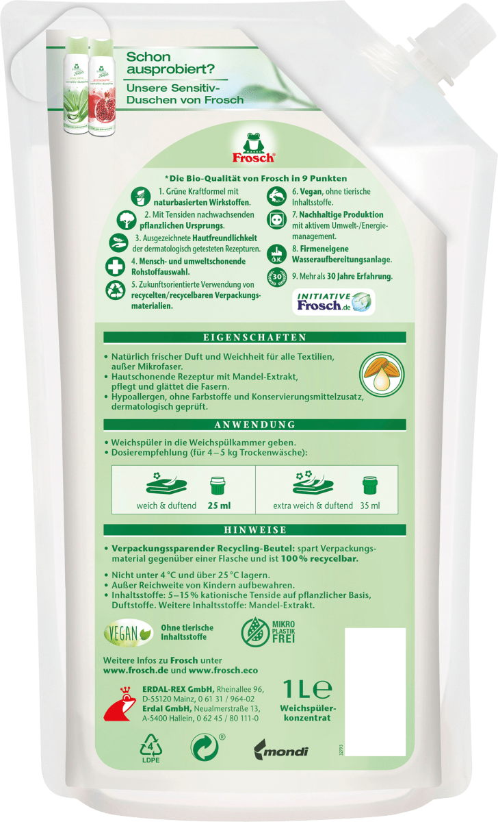 Weichspüler Mandelmilch 40 Wl, 1 l