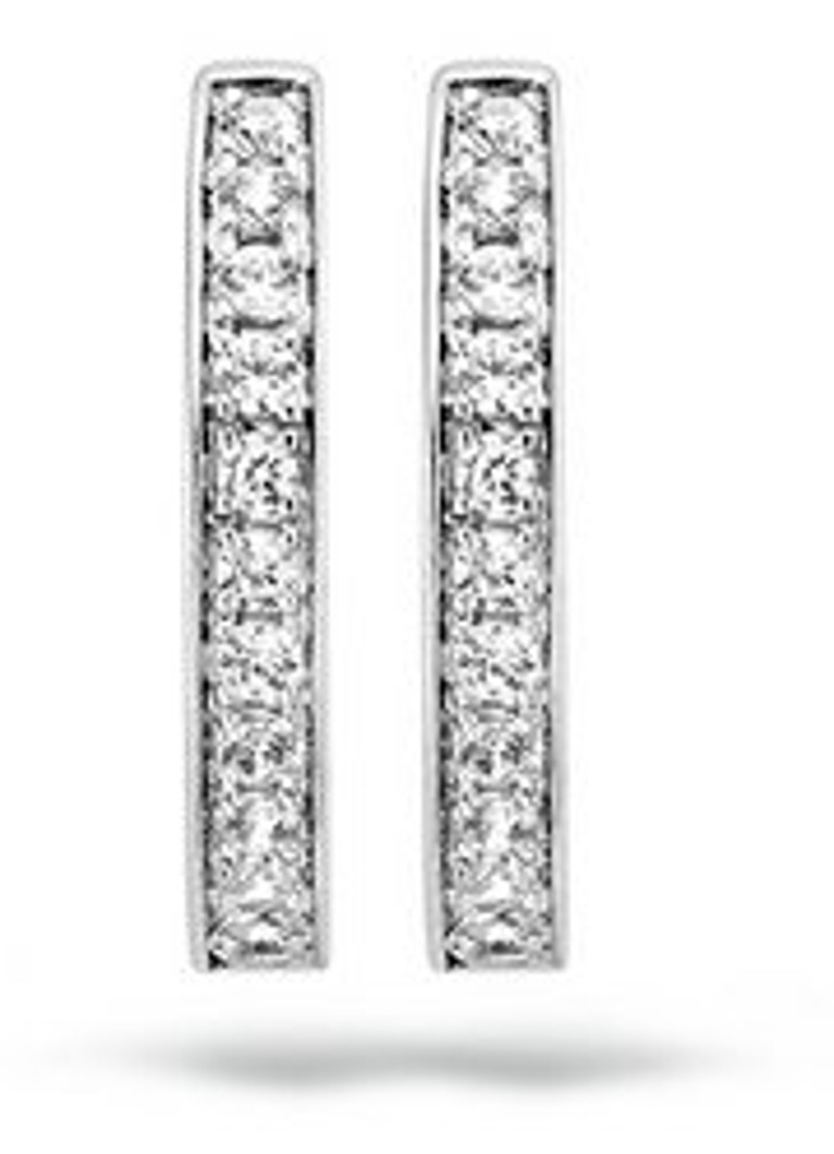 Orecchini Blush in oro bianco 14 carati con zirconi cubici 7163WZI