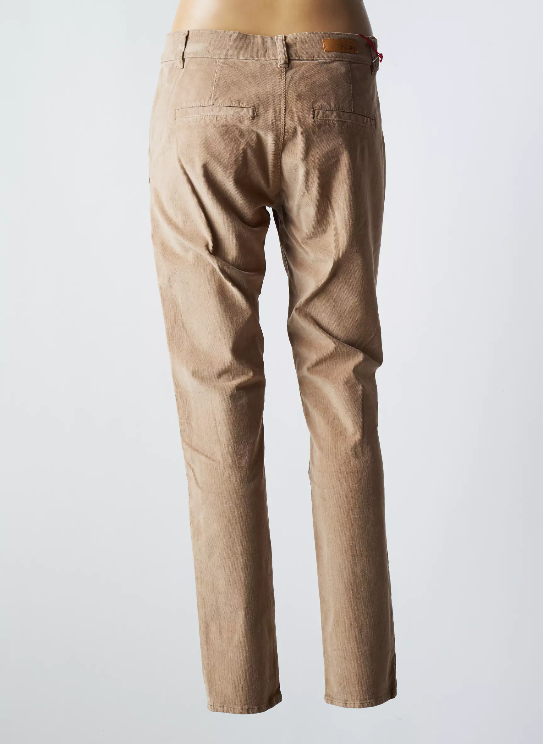 Happy Pantalons Chino Femme couleur beige