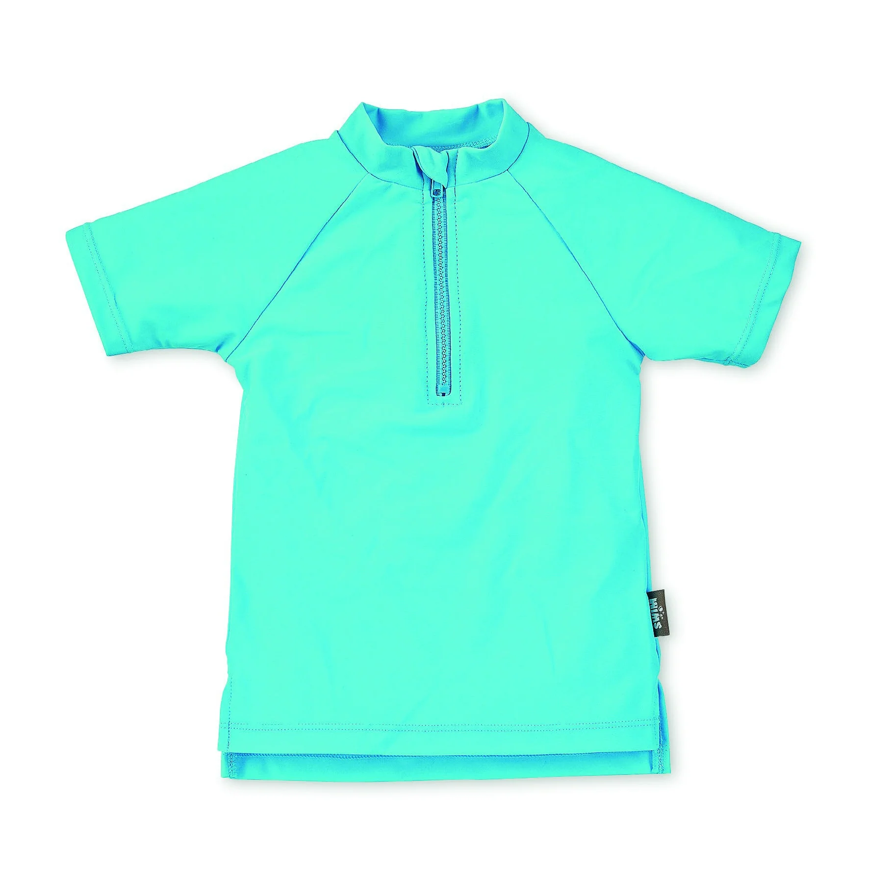 Kurzarm-Schwimmshirt uni in Marine, Blau, Magenta