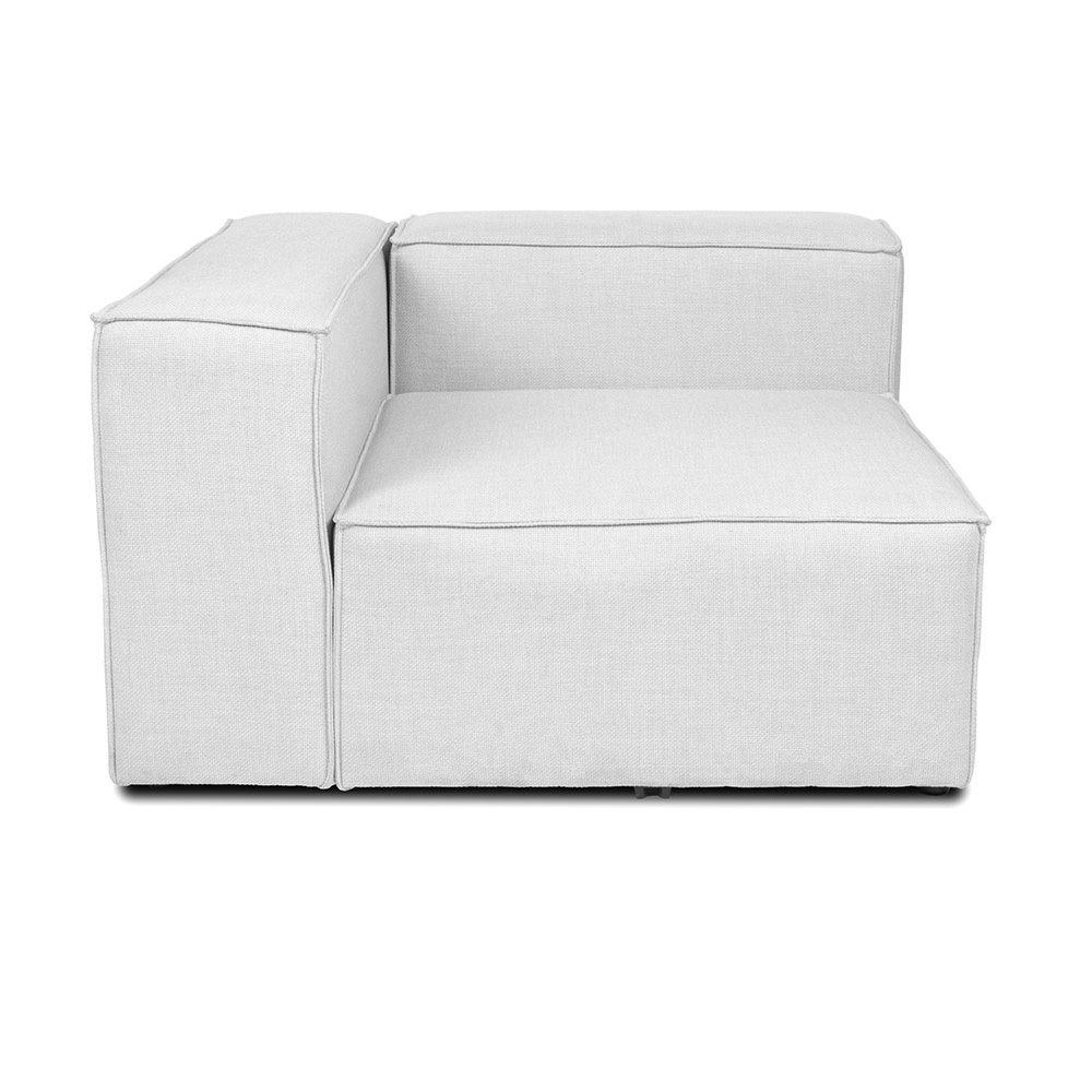 Home Deluxe Modulares Sofa VERONA Linkes Ecksofa - hellgrau