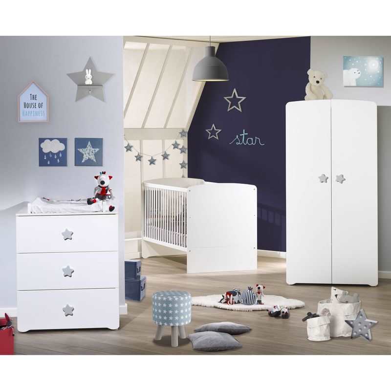 Armoire 2 portes boutons étoiles Basic