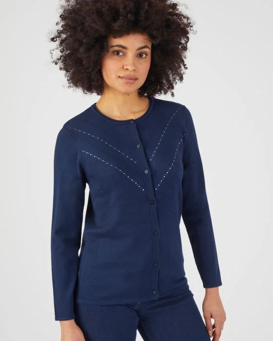 Cardigan fantaisie fibres viscose Lenzing(TM) EcoVero(TM)