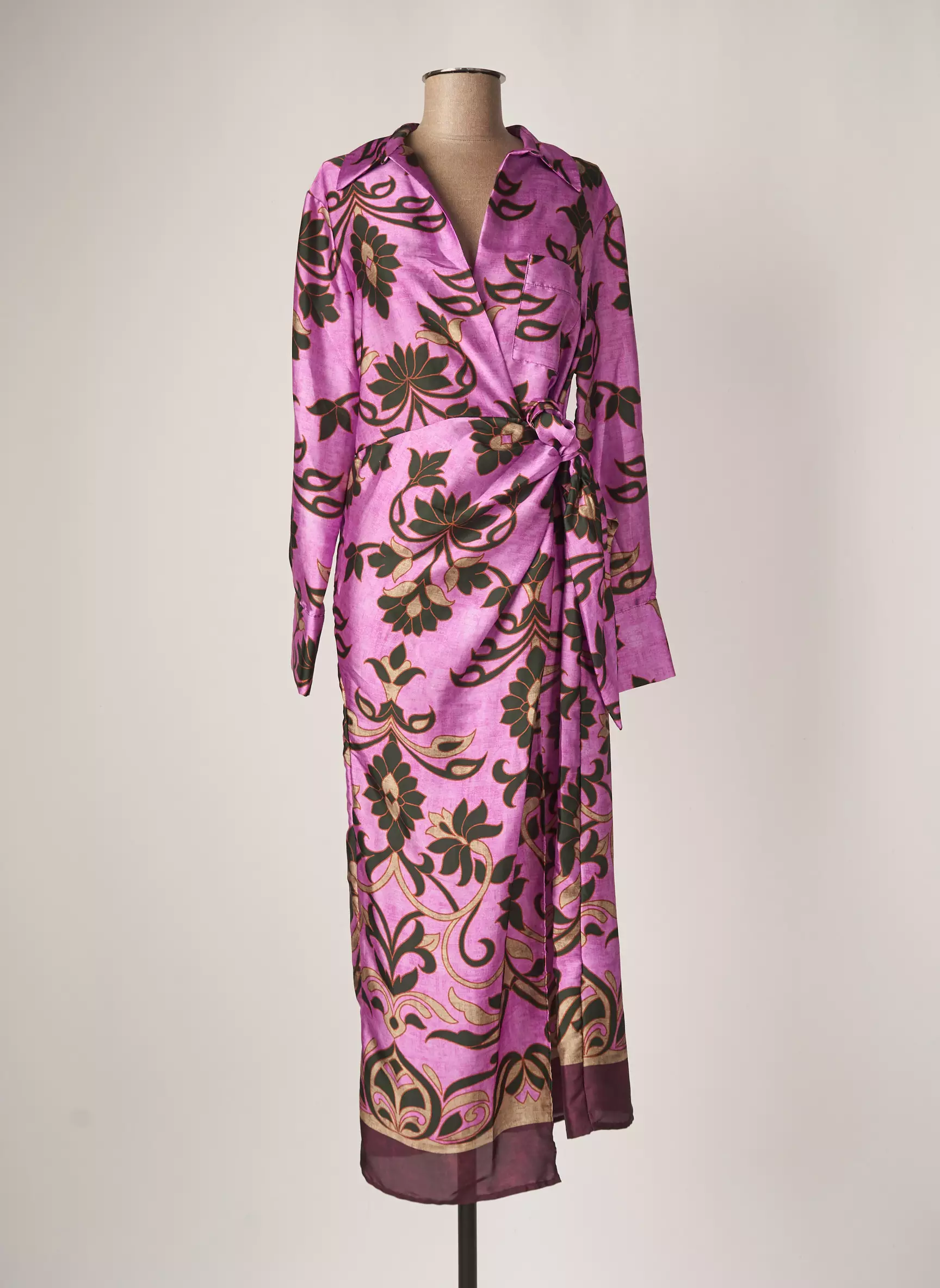 Angela Davis Robes Longues Femme couleur rose