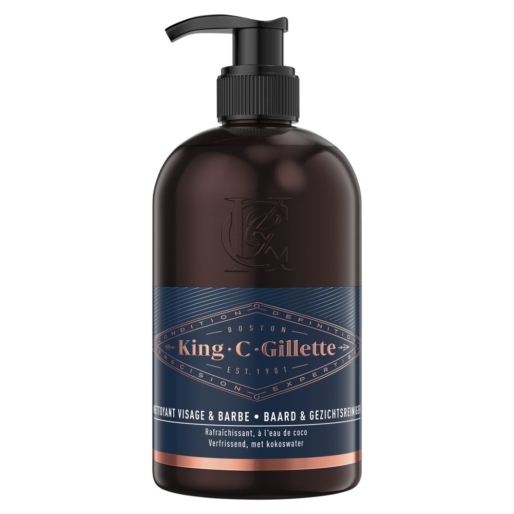 gillette Gillette King C. Nettoyant Pour La Barbe Et Le Visage, 350 ml Soin