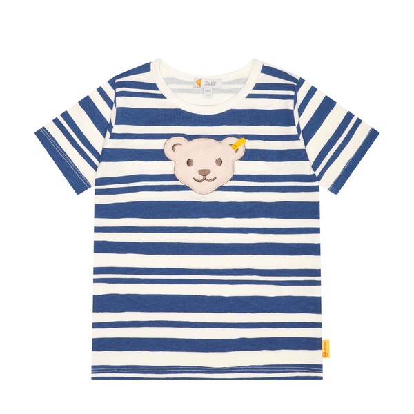 T-Shirt kurzarm, mittelblau für Jungs