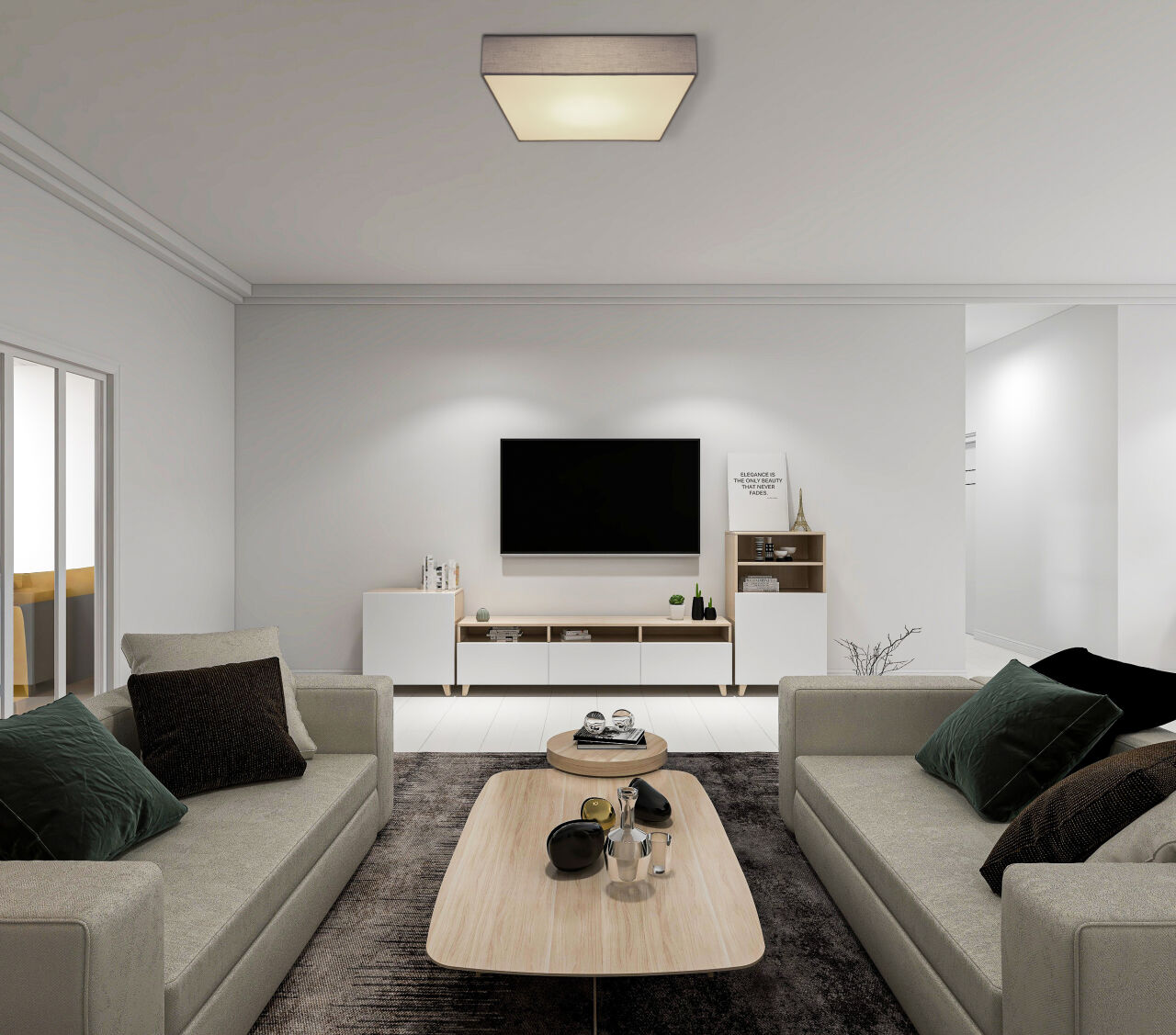 Globo Lighting - SANNA - Deckenleuchte Metall weiß, LED