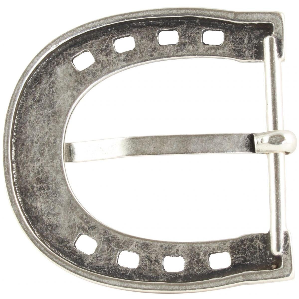 BELTINGER Gürtelschnalle Hufeisen 4,0 cm - Buckle Gürtelschließe Reitaccessoires 40mm - für Rei