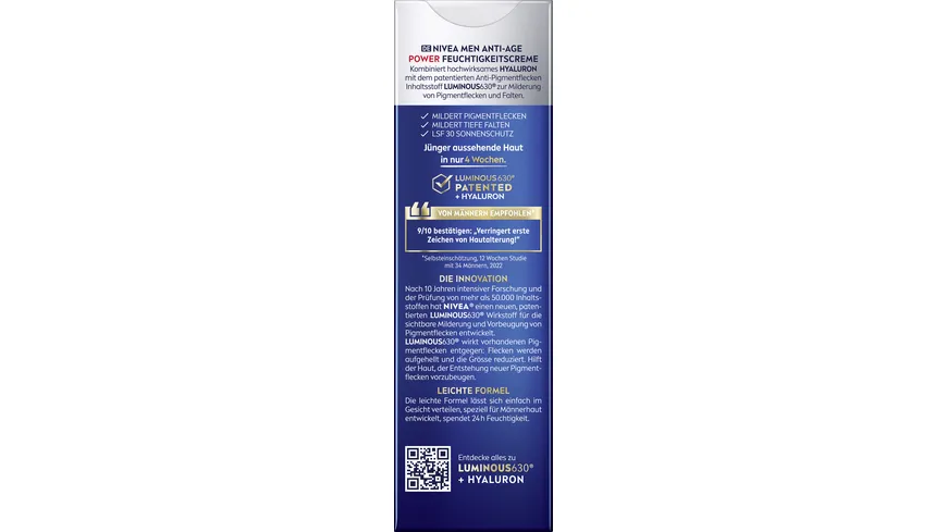 NIVEA Men Anti-Age Power Feuchtigkeitscreme 2 in 1 LSF 30 50 ml