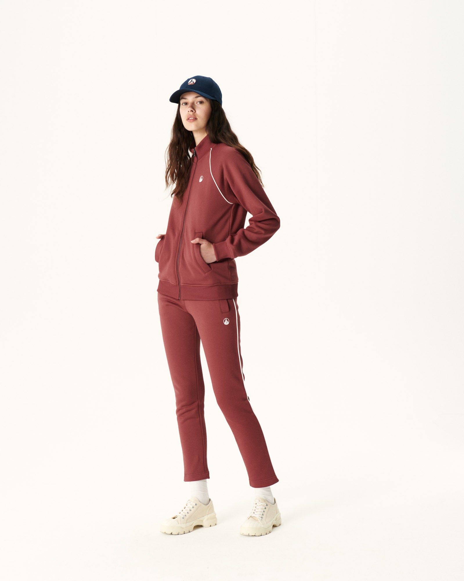 Veste zippée femme en coton biologique Bordeaux Rocha