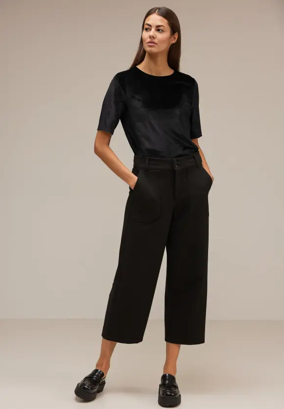 Street One Glänzendes Veloursshirt