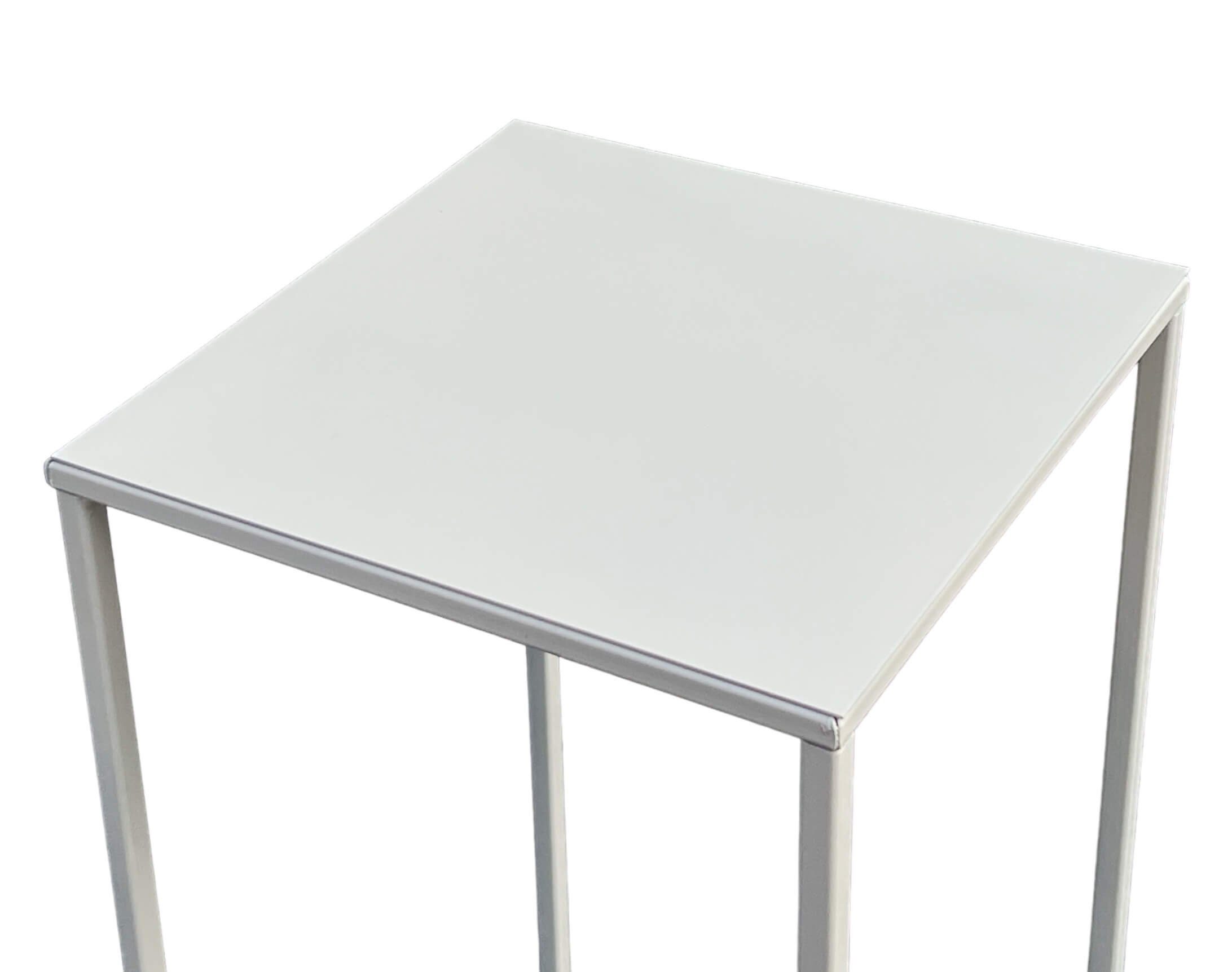 DanDiBo Blumenhocker Blumenhocker Metall Weiß Eckig 96484 Beistelltisch 42,5 - 82,5 cm