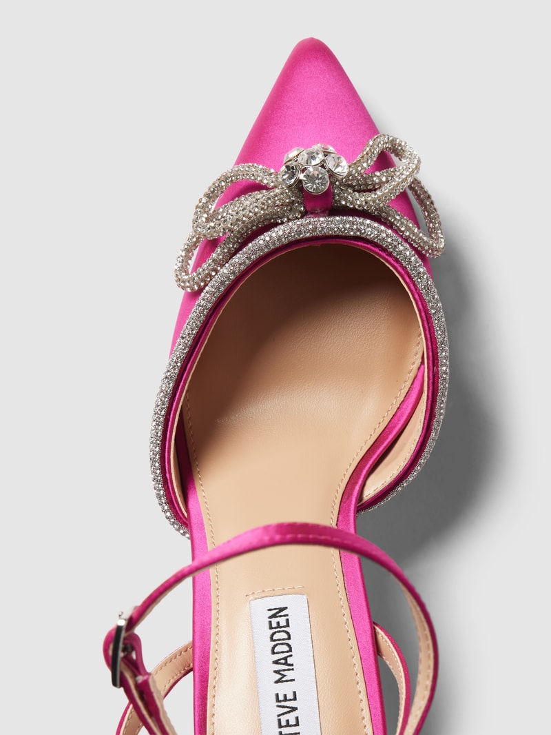 Sandaletten mit Schleifen-Detail Modell 'LEIA' in fuchsia