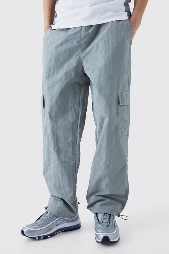 Lockere Ripstop Hose mit Kontrast-Naht