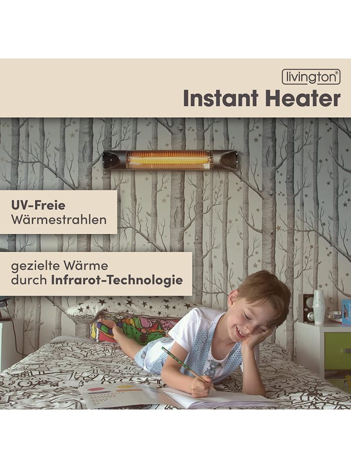 Livington Infrarot Heizstrahler Instant Heater in Schwarz günstig kaufen onesize